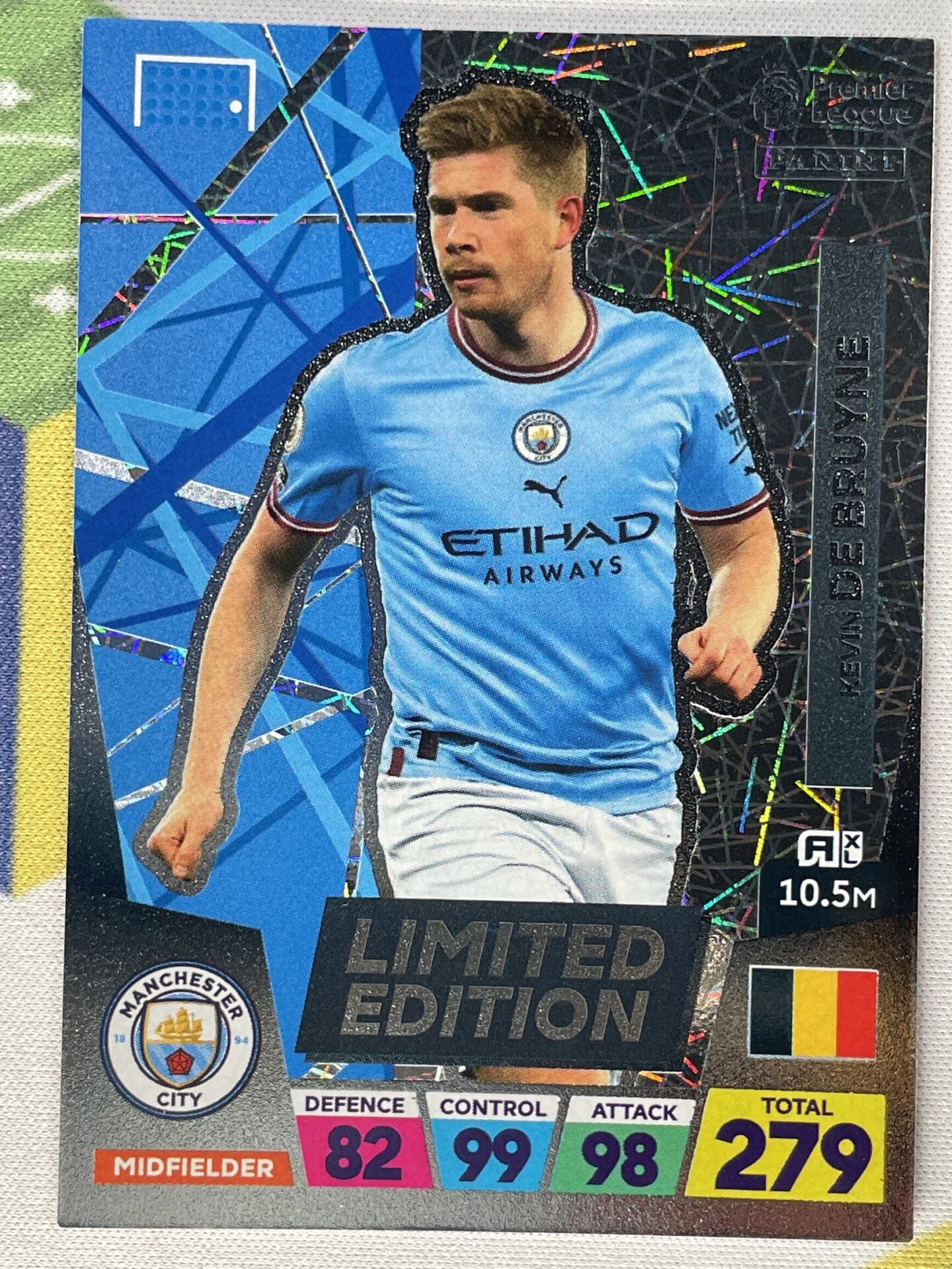 Kevin De Bruyne Manchester City Limited Edition Panini Premier League Adrenalyn XL 2023 Card