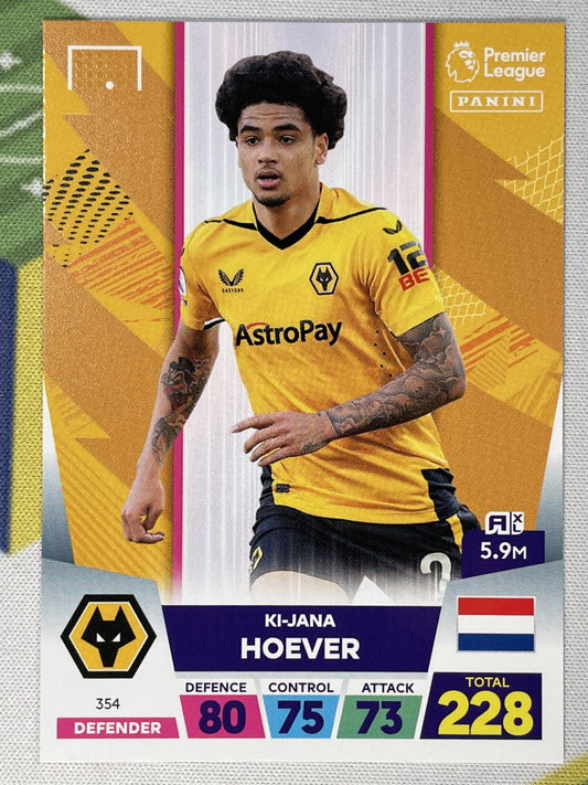 Ki-Jana Hoever Wolves Panini Premier League Adrenalyn XL 2023 Card