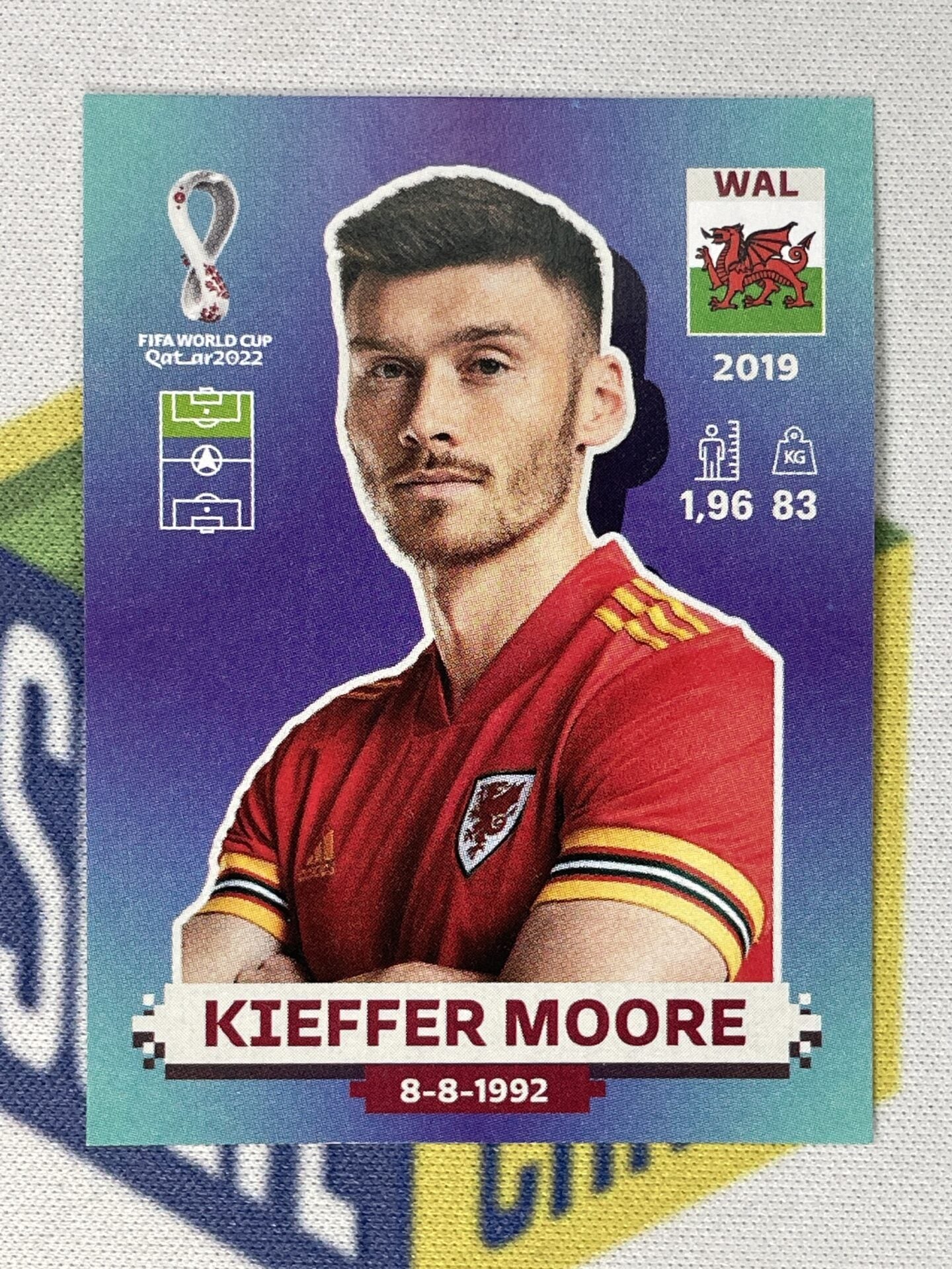 Kieffer Moore Wales Panini World Cup 2022 Qatar Stickers