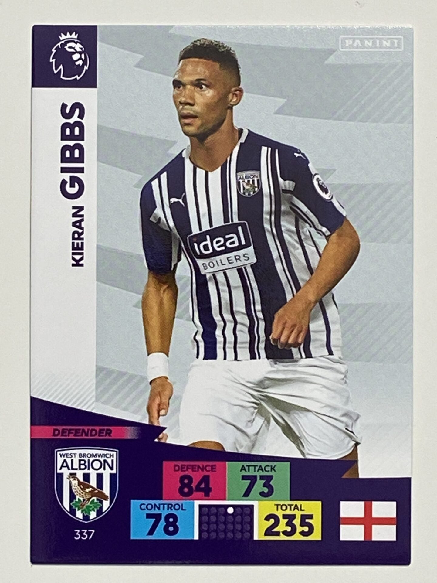 Kieran Gibbs (West Brom) Football Card &#8211; Premier League Adrenalyn XL 2020:21