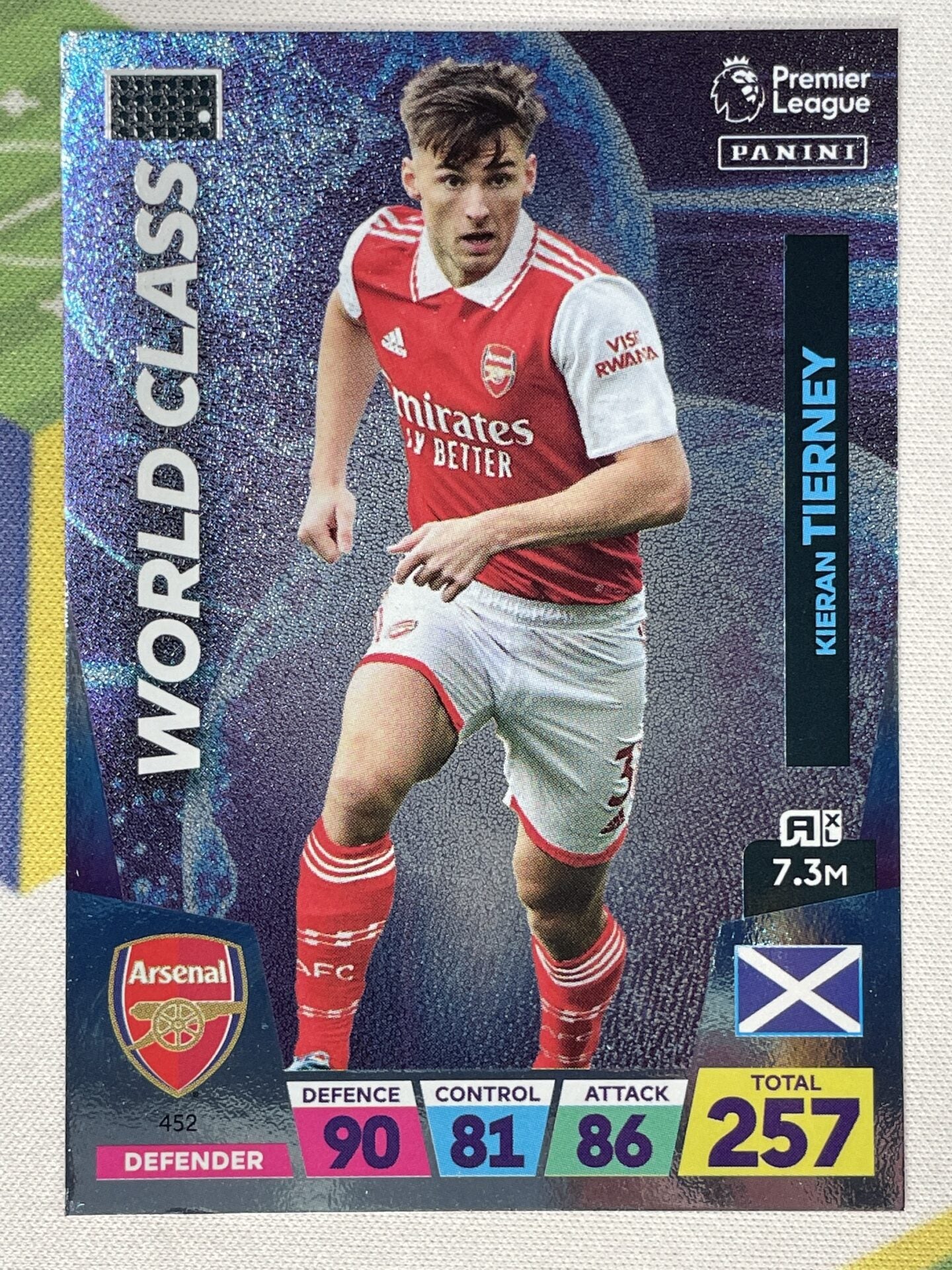 Kieran Tierney Arsenal World Class Panini Premier League Adrenalyn XL 2023 Card