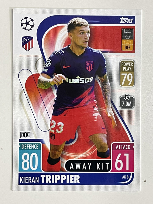 Kieran Trippier Atletico Madrid Away Kit Topps Match Attax Extra 2021:22 Champions League Card