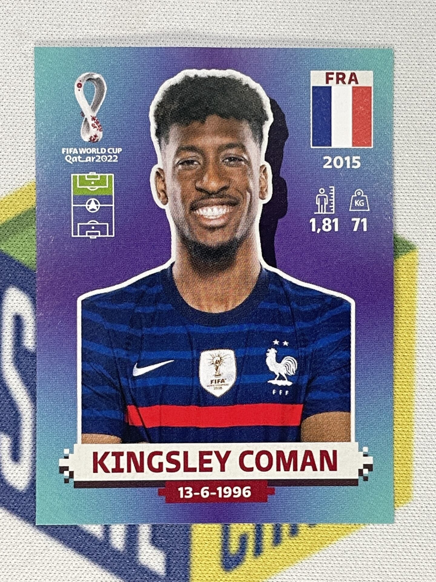 Kingsley Coman France Panini World Cup 2022 Qatar Stickers