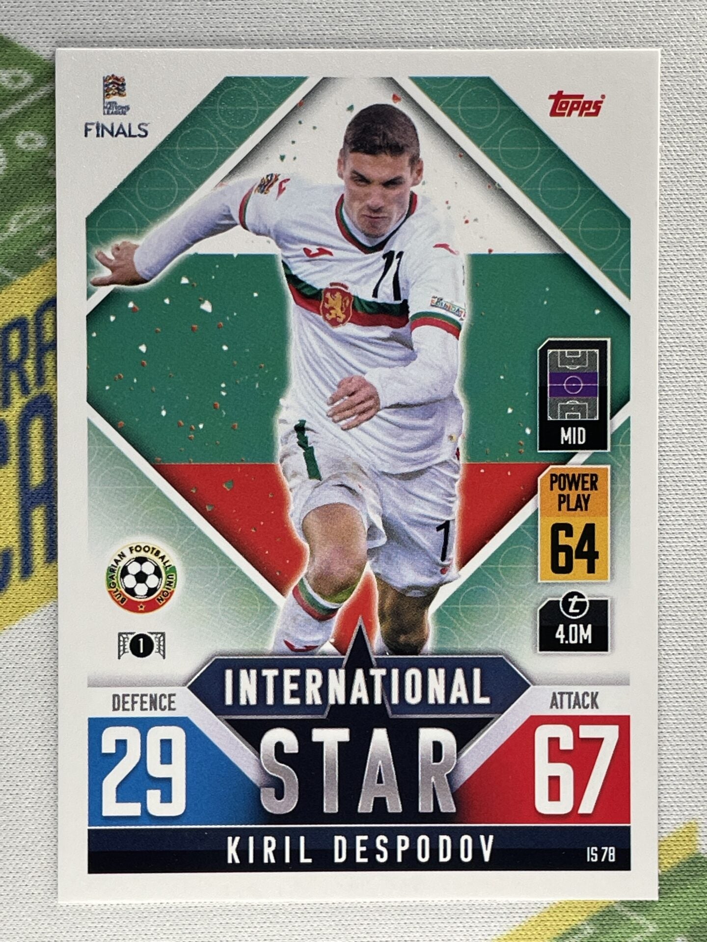 Kiril Despodov Bulgaria Topps Match Attax 101 Road to Nations League 2022 Card