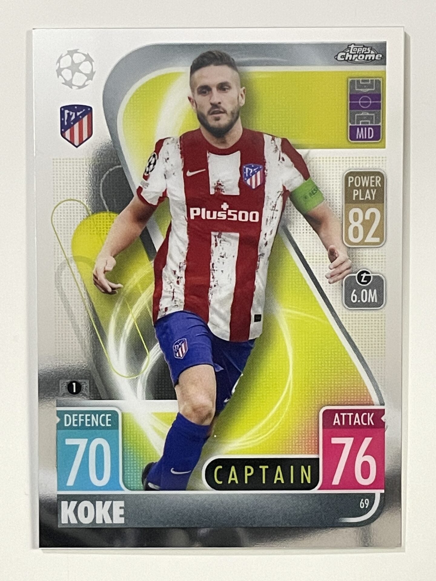 Koke Athletico Madrid Topps Match Attax Chrome 2021 2022 Football Card