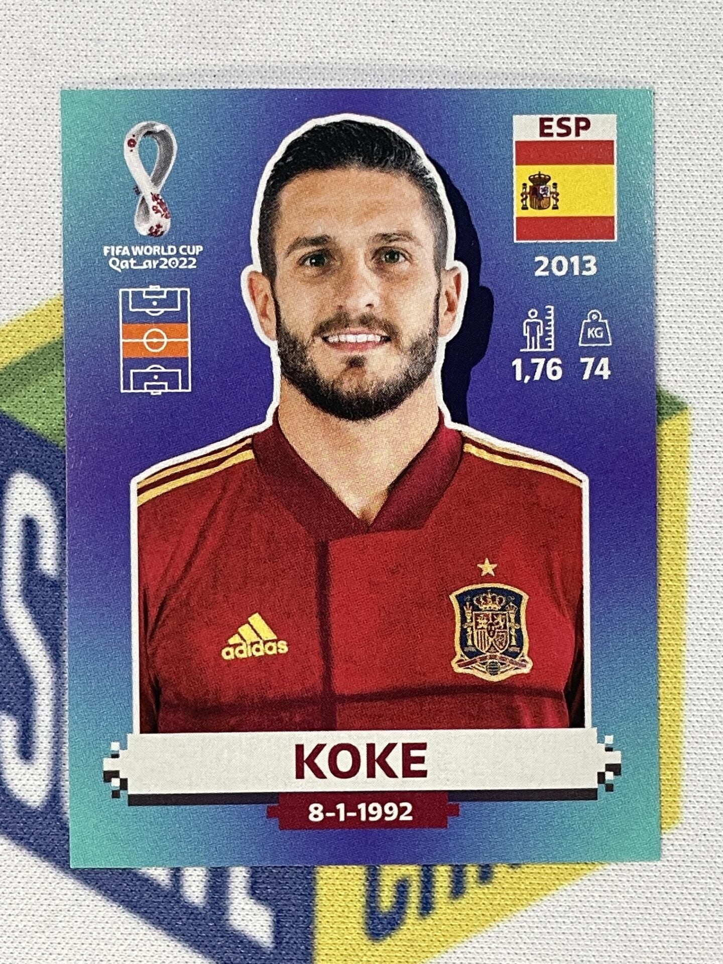 Koke Spain Panini World Cup 2022 Qatar Stickers