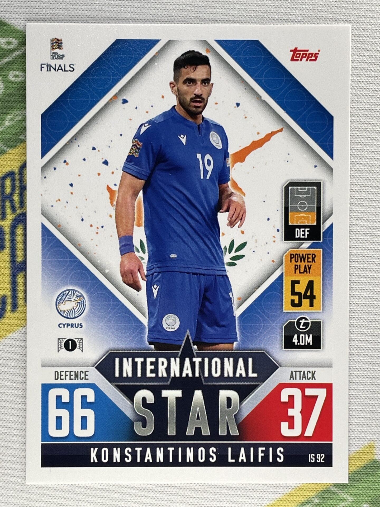 Konstantinos Laifis Cyprus Topps Match Attax 101 Road to Nations League 2022 Card