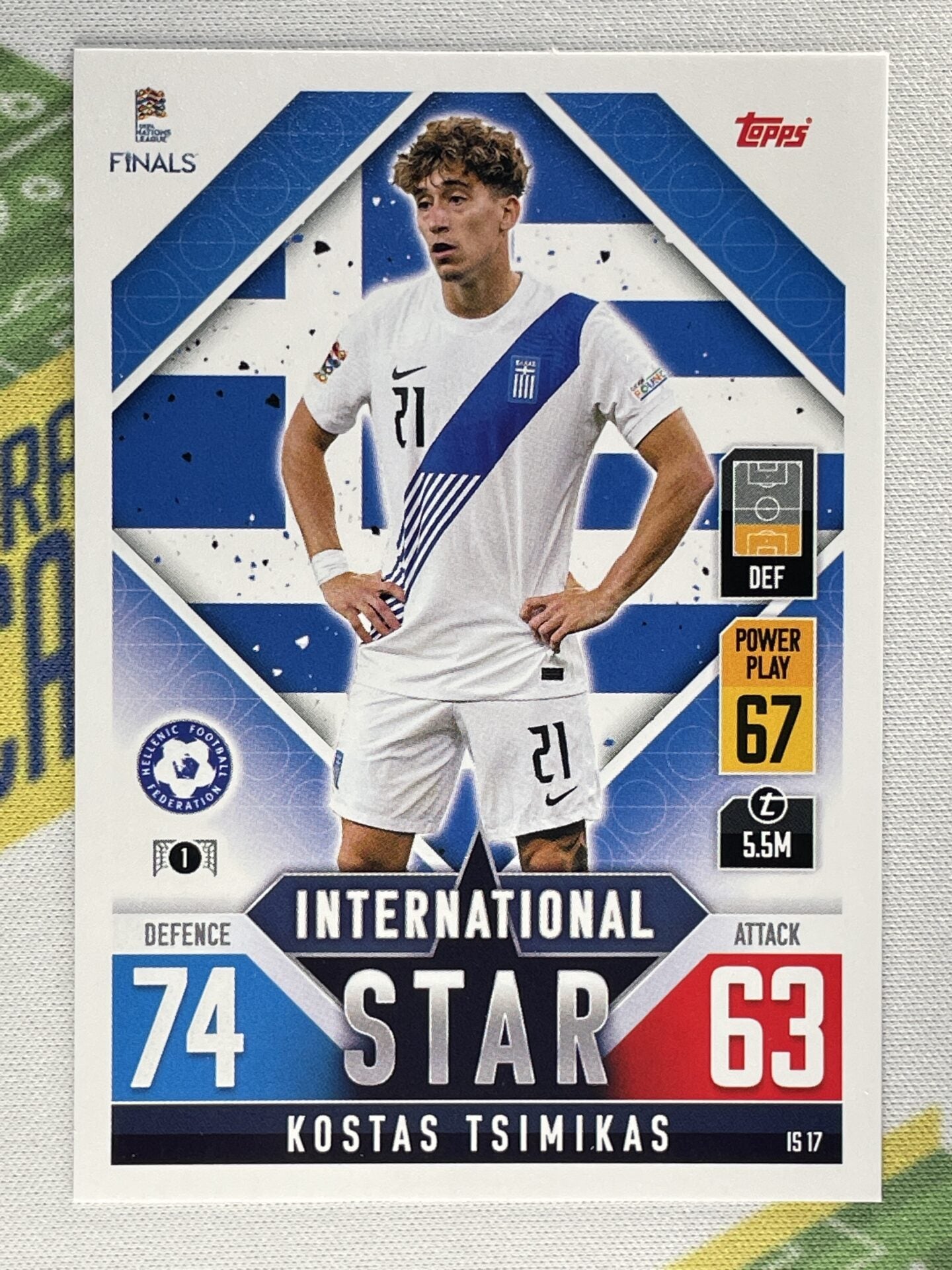 Kostas Tsimikas Greece Topps Match Attax 101 Road to Nations League 2022 Card