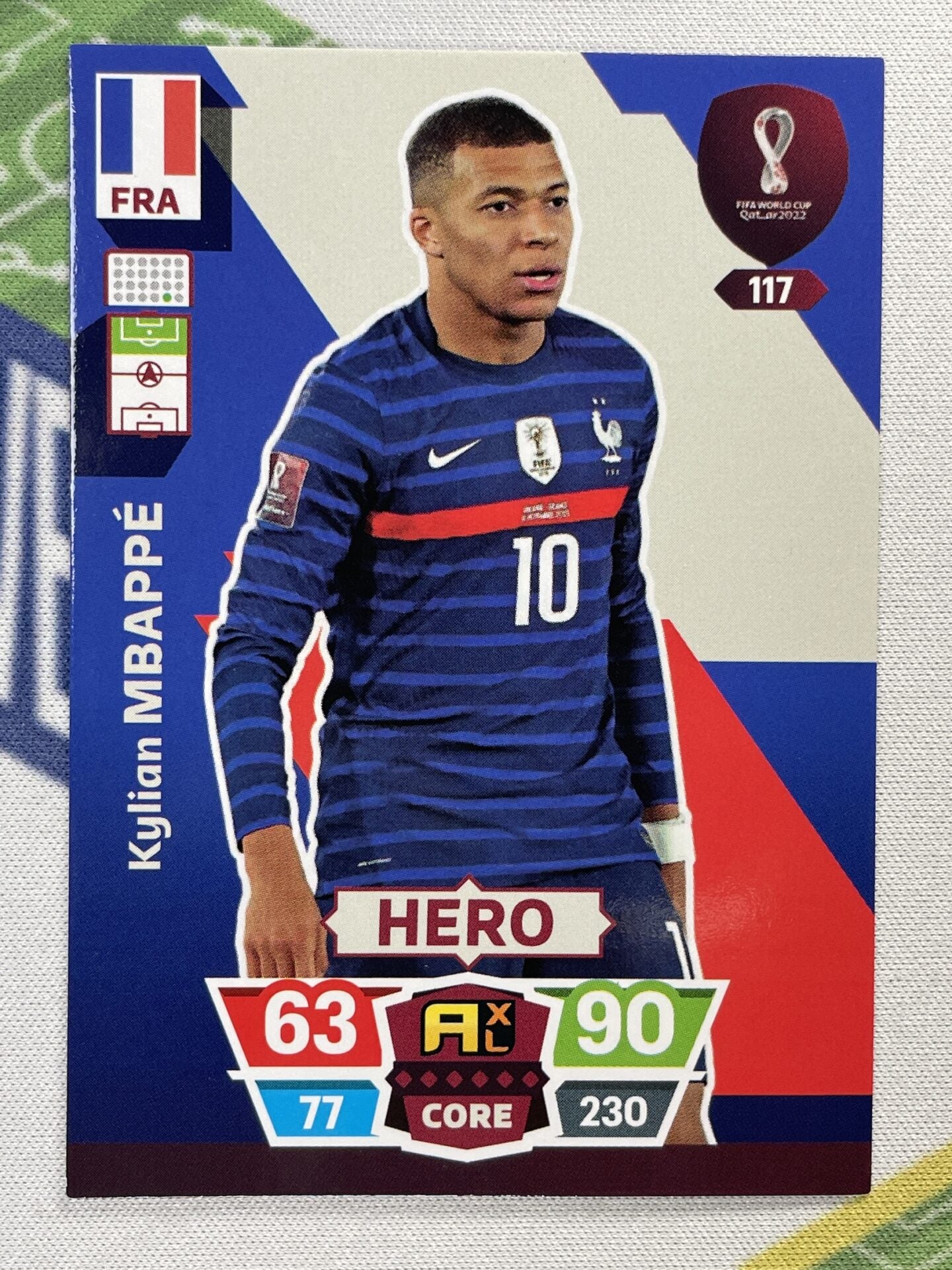 Kylian Mbappe France Panini World Cup 2022 Adrenalyn XL Card