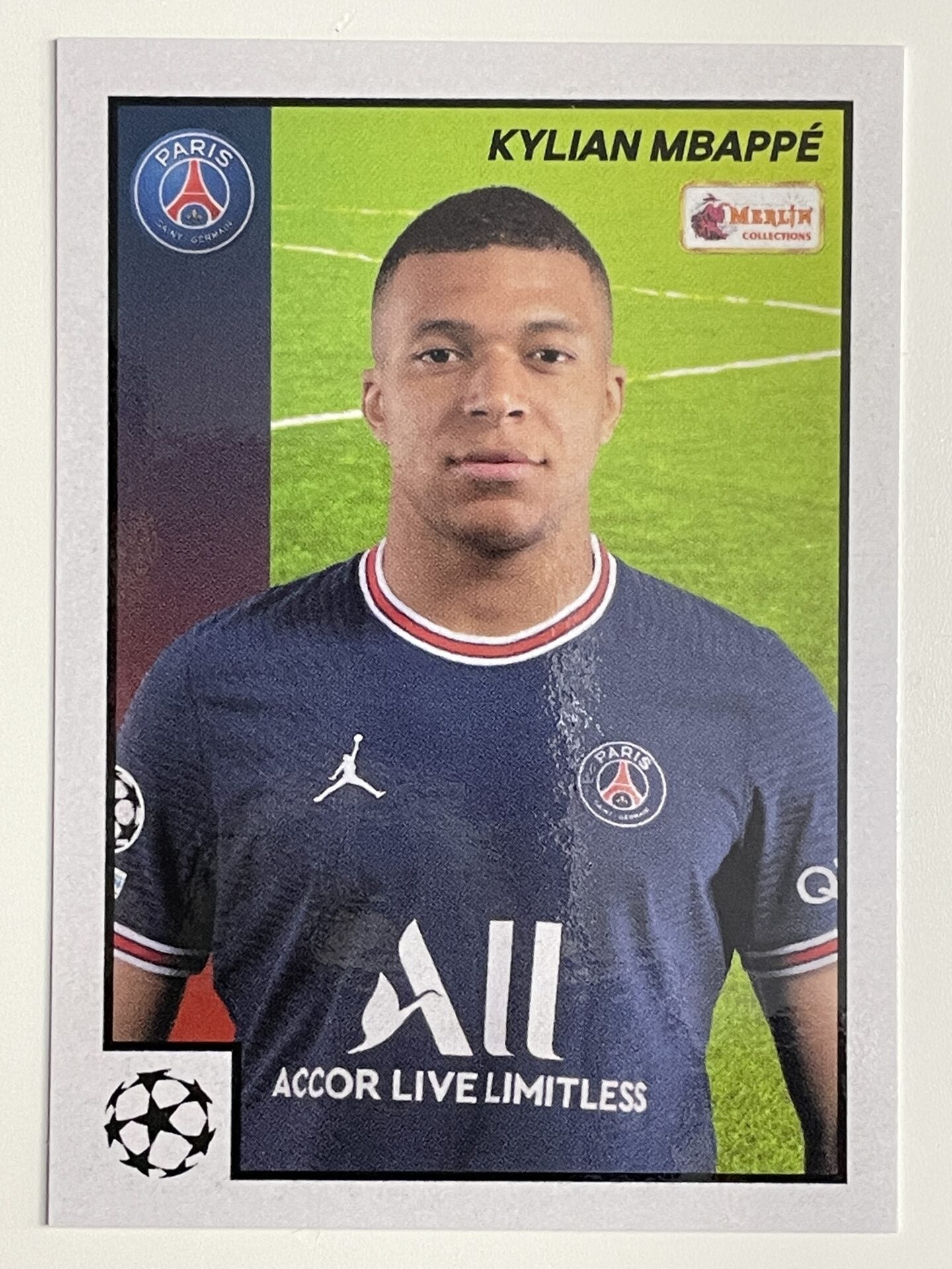 Kylian Mbappe PSG Base Topps Merlin Heritage 97 UEFA Champions League Card