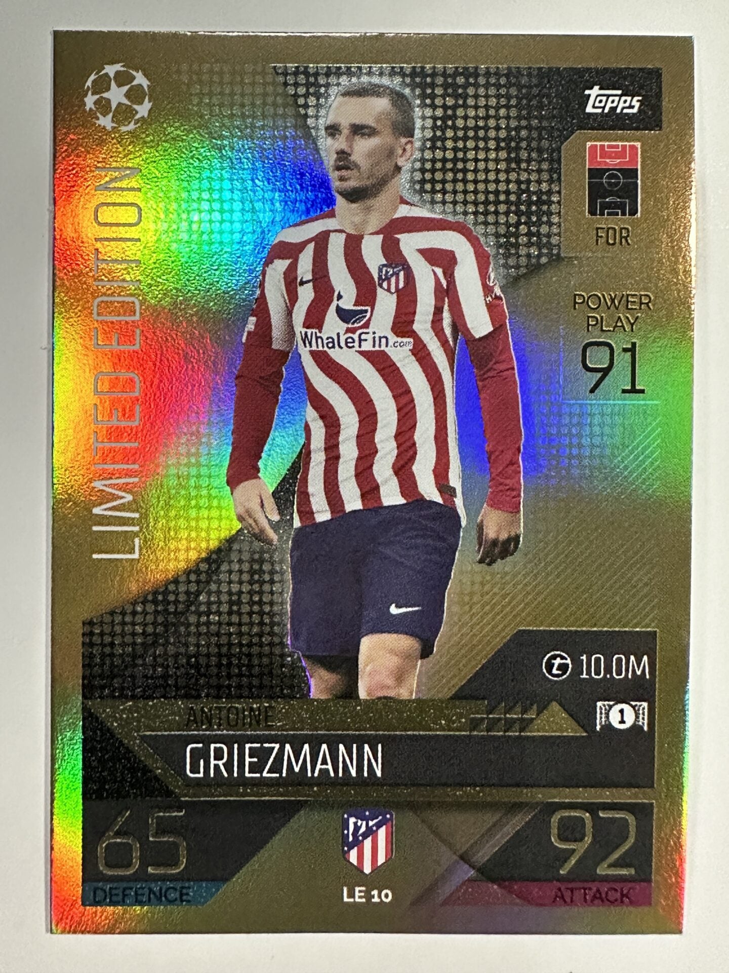 LE10 Antoine Griezmann Limited Edition (Atletico Madrid) Topps Match Attax 2022:2023 Card