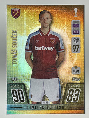 LE12.-Tomas-Soucek-West-Ham-United-Gold-Limited-Edition-Match-Attax-2021-22-Topps-Football-Card