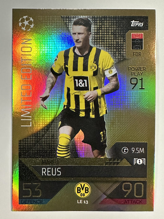 LE13 Marco Reus Limited Edition (Borussia Dortmund) Topps Match Attax 2022:2023 Card