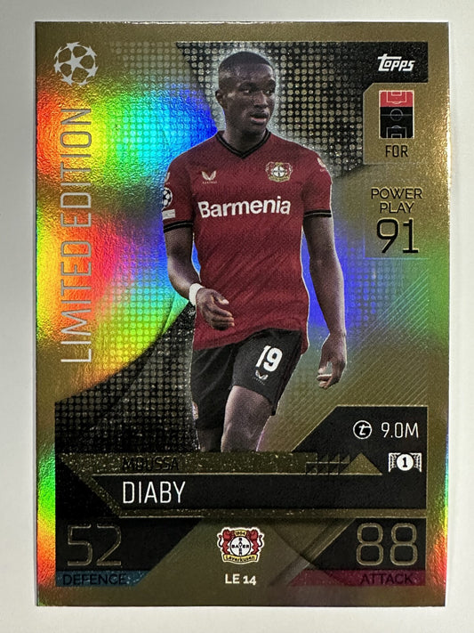 LE14 Moussa Diaby Limited Edition (Bayer Leverkusen) Topps Match Attax 2022:2023 Card