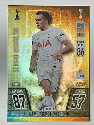 LE14.-Sergio-Reguilon-Spurs-Gold-Limited-Edition-Match-Attax-2021-22-Topps-Football-Card