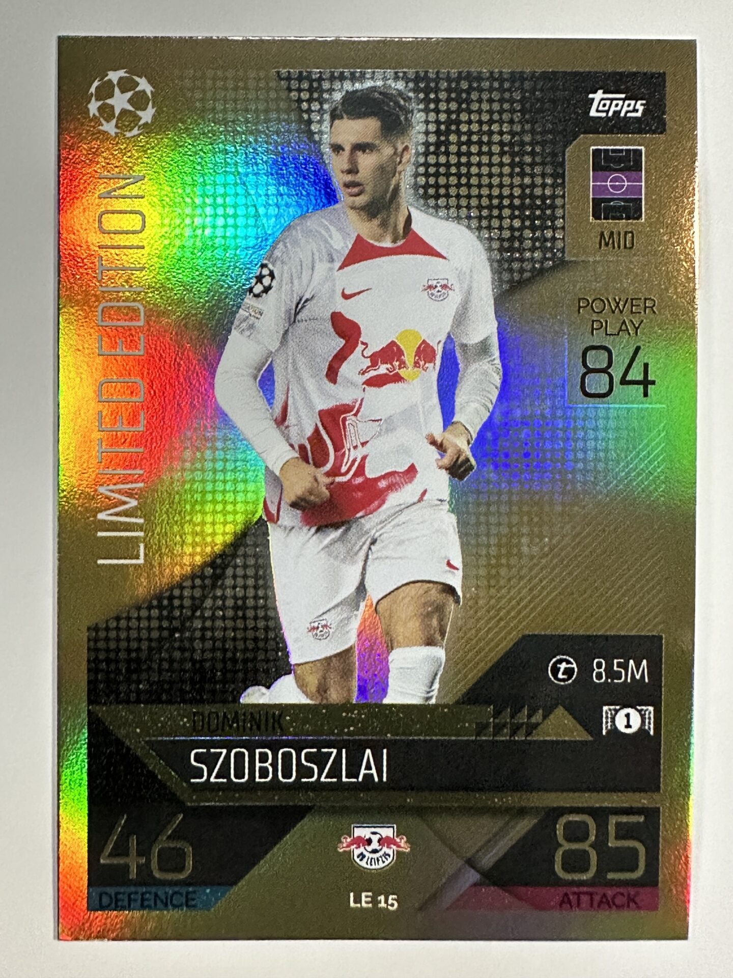 LE15 Dominik Szoboszlai Limited Edition (RB Leipzig) Topps Match Attax 2022:2023 Card