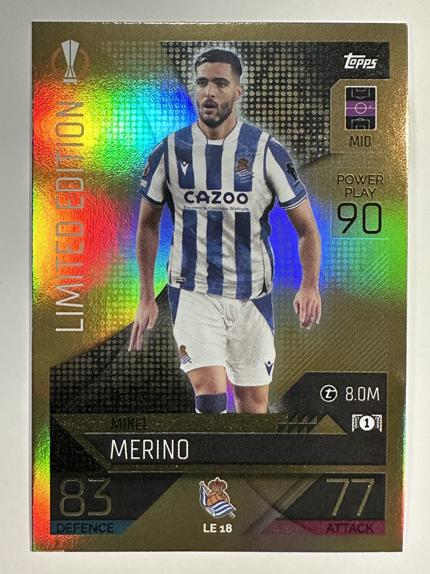 LE18 Mikel Merino Limited Edition (Real Sociedad) Topps Match Attax 2022:2023 Card