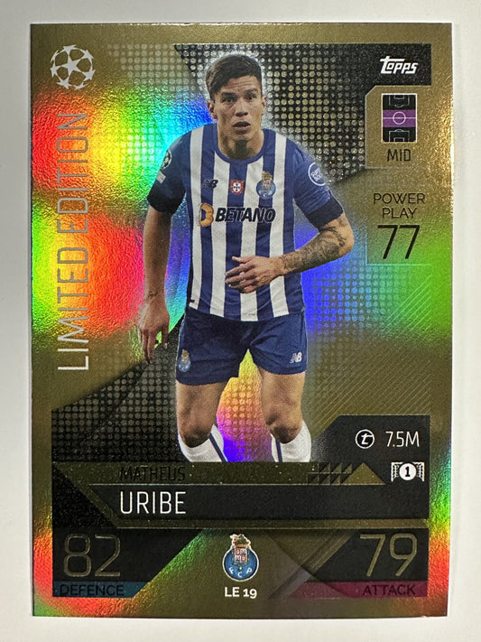 LE19 Matheus Uribe Limited Edition (Porto) Topps Match Attax 2022:2023 Card