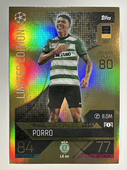 LE20 Pedro Porro Limited Edition (Sporting CP) Topps Match Attax 2022:2023 Card