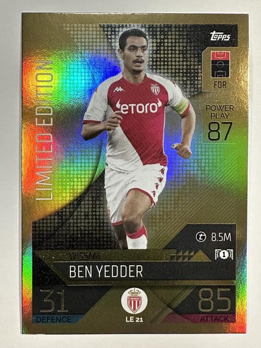 LE21 Wissam Ben-Yedder Limited Edition (AS Monaco) Topps Match Attax 2022:2023 Card