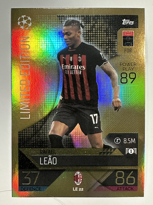 LE22 Rafael Leao Limited Edition (AC Milan) Topps Match Attax 2022:2023 Card