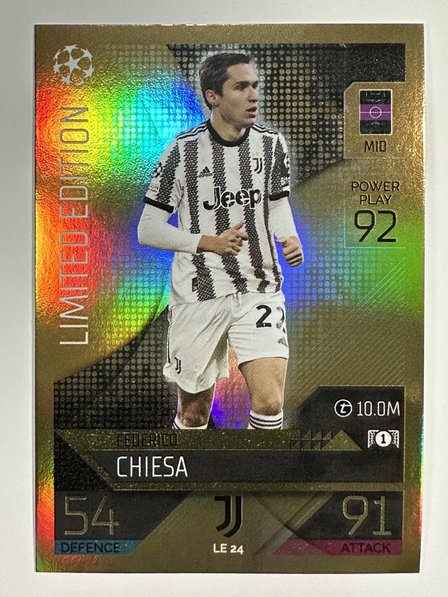 LE24 Federico Chiesa Limited Edition (Juventus) Topps Match Attax 2022:2023 Card