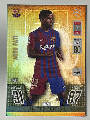 LE24.-Ansu-Fati-FC-Barcelona-Gold-Limited-Edition-Match-Attax-2021-22-Topps-Football-Card