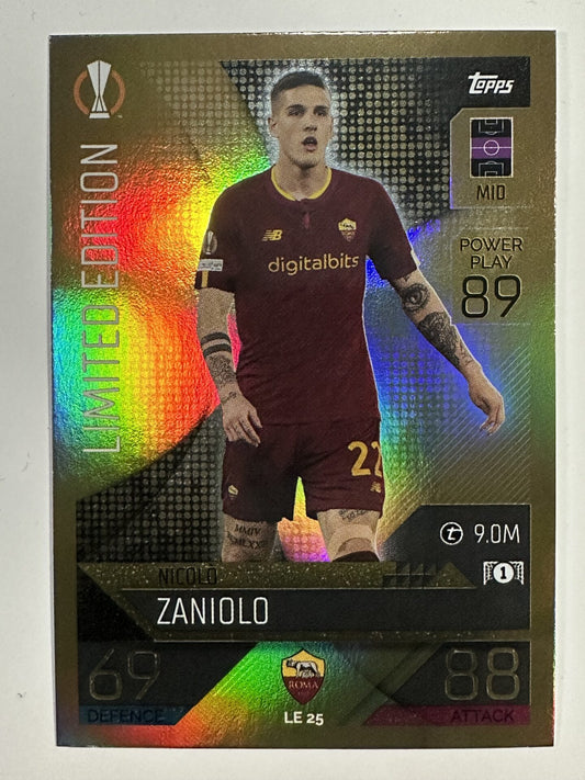 LE25 Nicolò Zaniolo Limited Edition (AS Roma) Topps Match Attax 2022:2023 Card