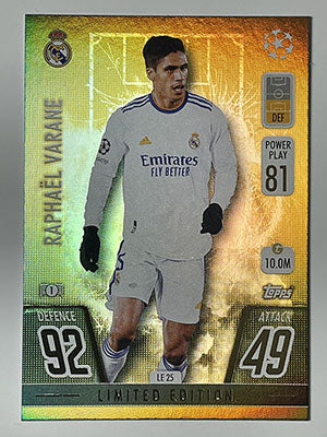 LE25.-Raphael-Varane-Real-Madrid-Gold-Limited-Edition-Match-Attax-2021-22-Topps-Football-Card