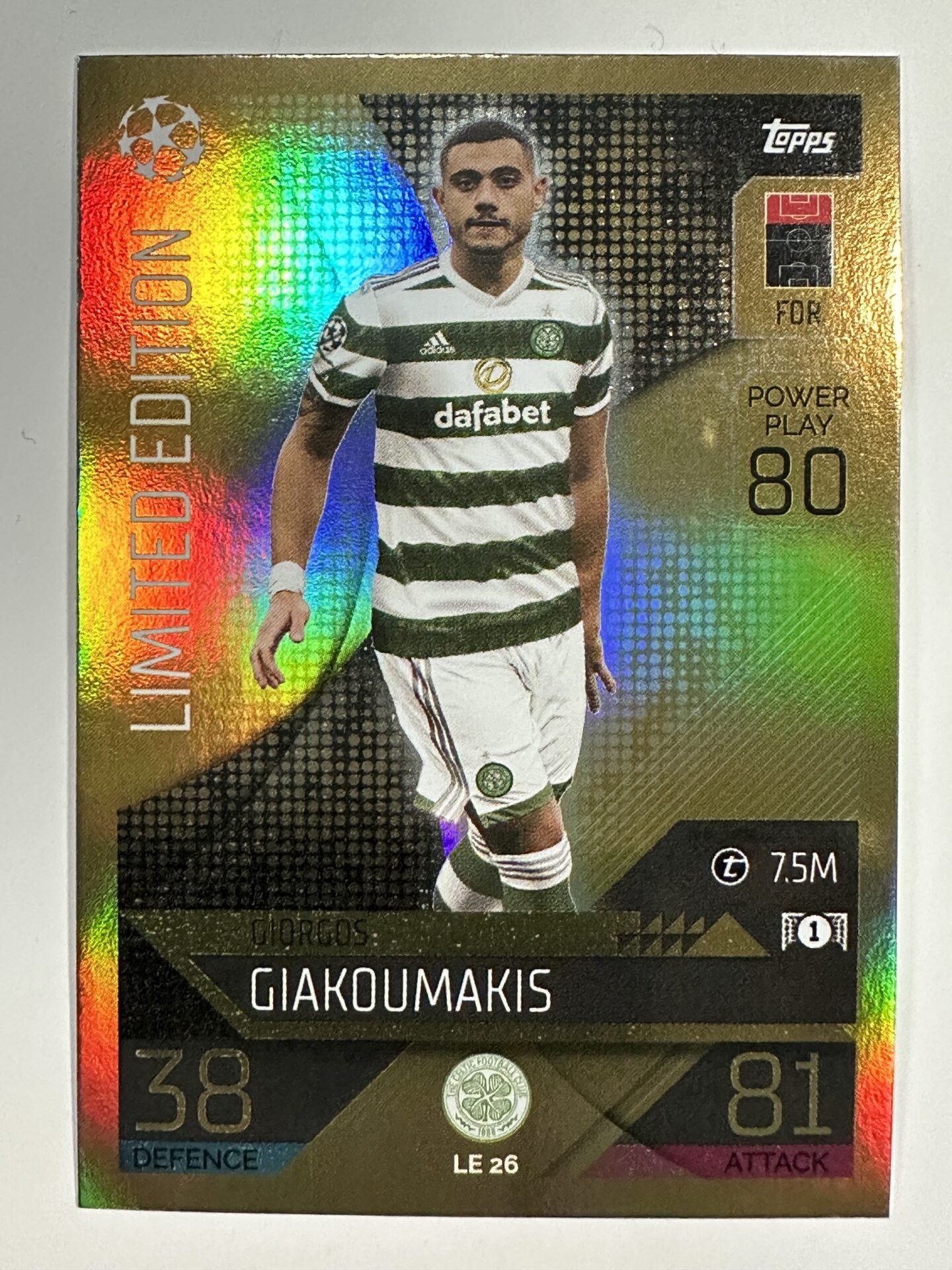 LE26 Giorgios Giakoumakis Limited Edition (Celtic) Topps Match Attax 2022:2023 Card