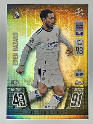 LE26.-Eden-Hazard-Real-Madrid-CF-Gold-Limited-Edition-Match-Attax-2021-22-Topps-Football-Card