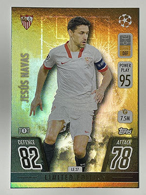 LE27.-Jesus-Navas-Sevilla-FC-Gold-Limited-Edition-Match-Attax-2021-22-Topps-Football-Card