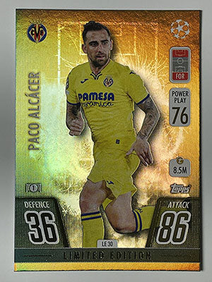 LE30.-Paco-Alcacer-Villarreal-Gold-Limited-Edition-Match-Attax-2021-22-Topps-Football-Card