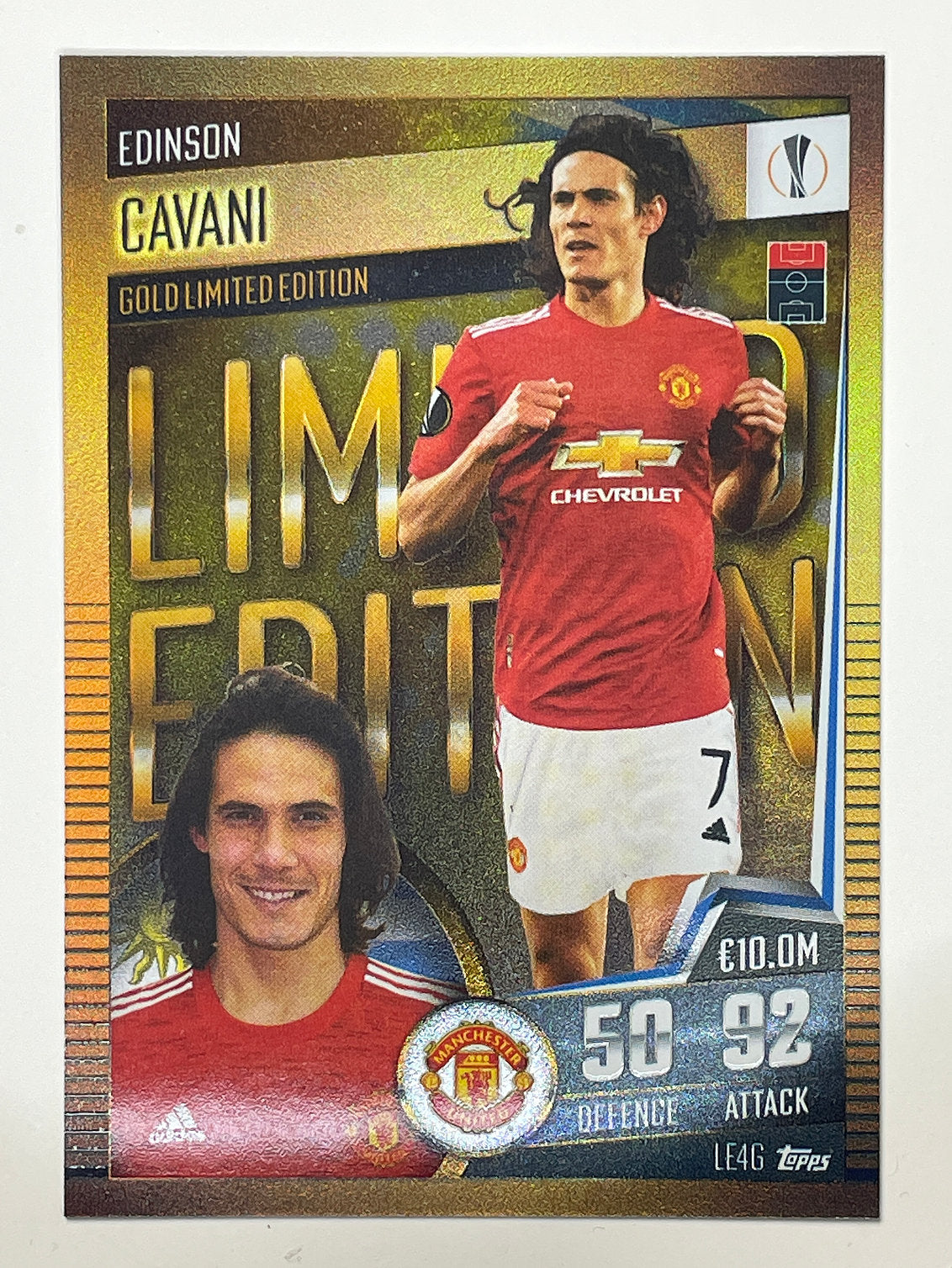 LE4G. Edinson Cavani (Manchester United) Football Card &#8211; Match Attax 101 2021 Card