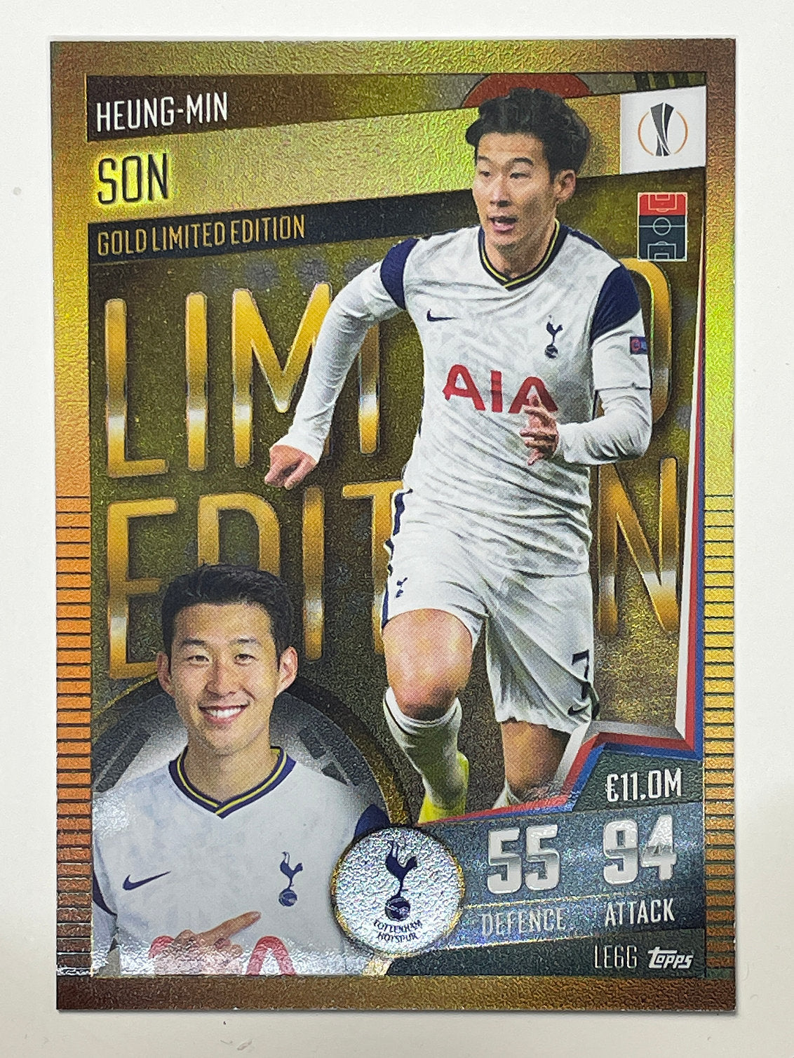 LE6G. Heung-Min Son (Tottenham Hotspur) Football Card &#8211; Match Attax 101 2021 Card