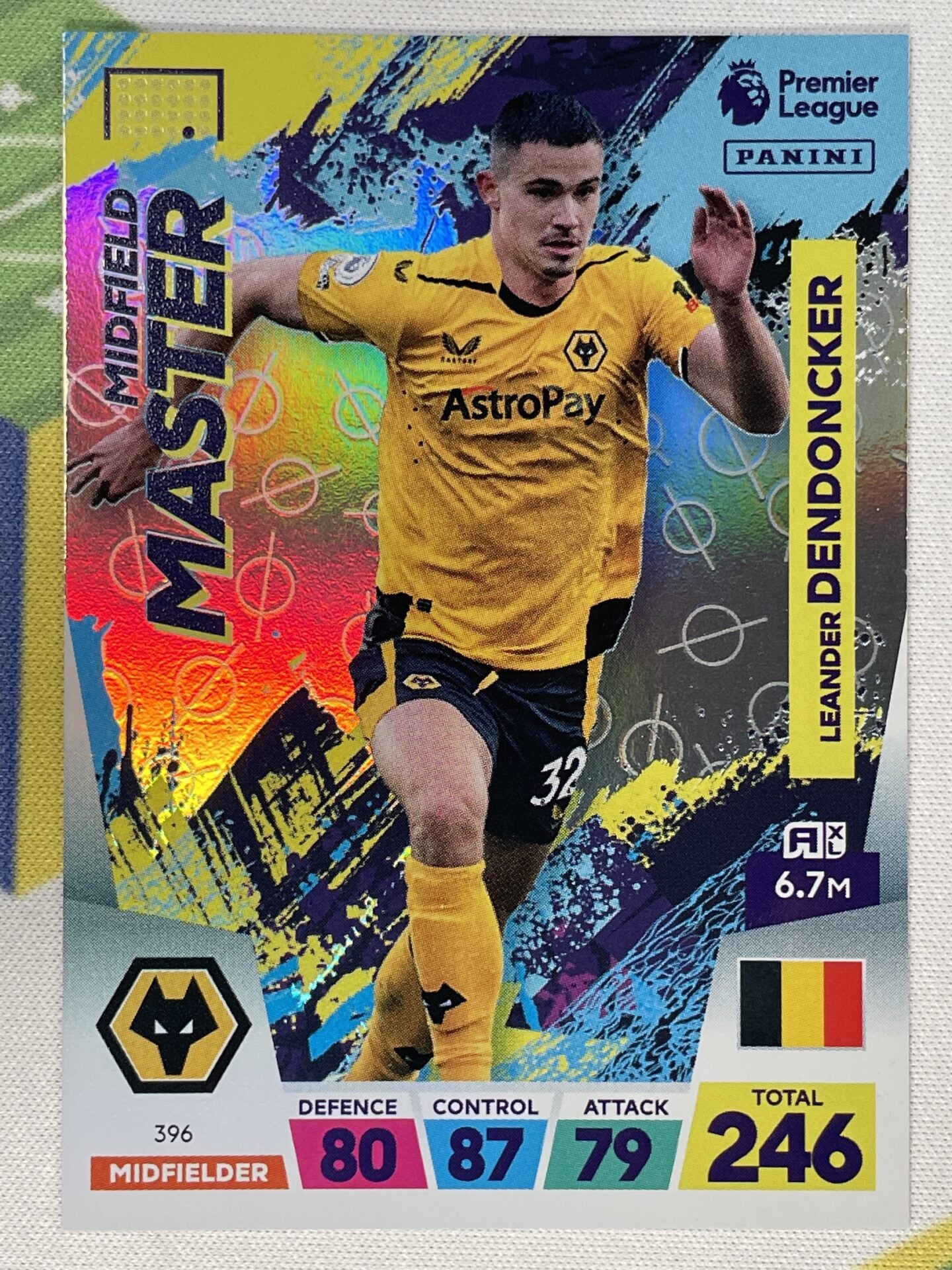 Leander Dendoncker Wolves Diamond Panini Premier League Adrenalyn XL 2023 Card.JPGD