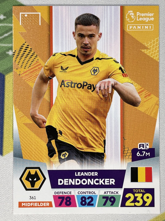 Leander Dendoncker Wolves Panini Premier League Adrenalyn XL 2023 Card