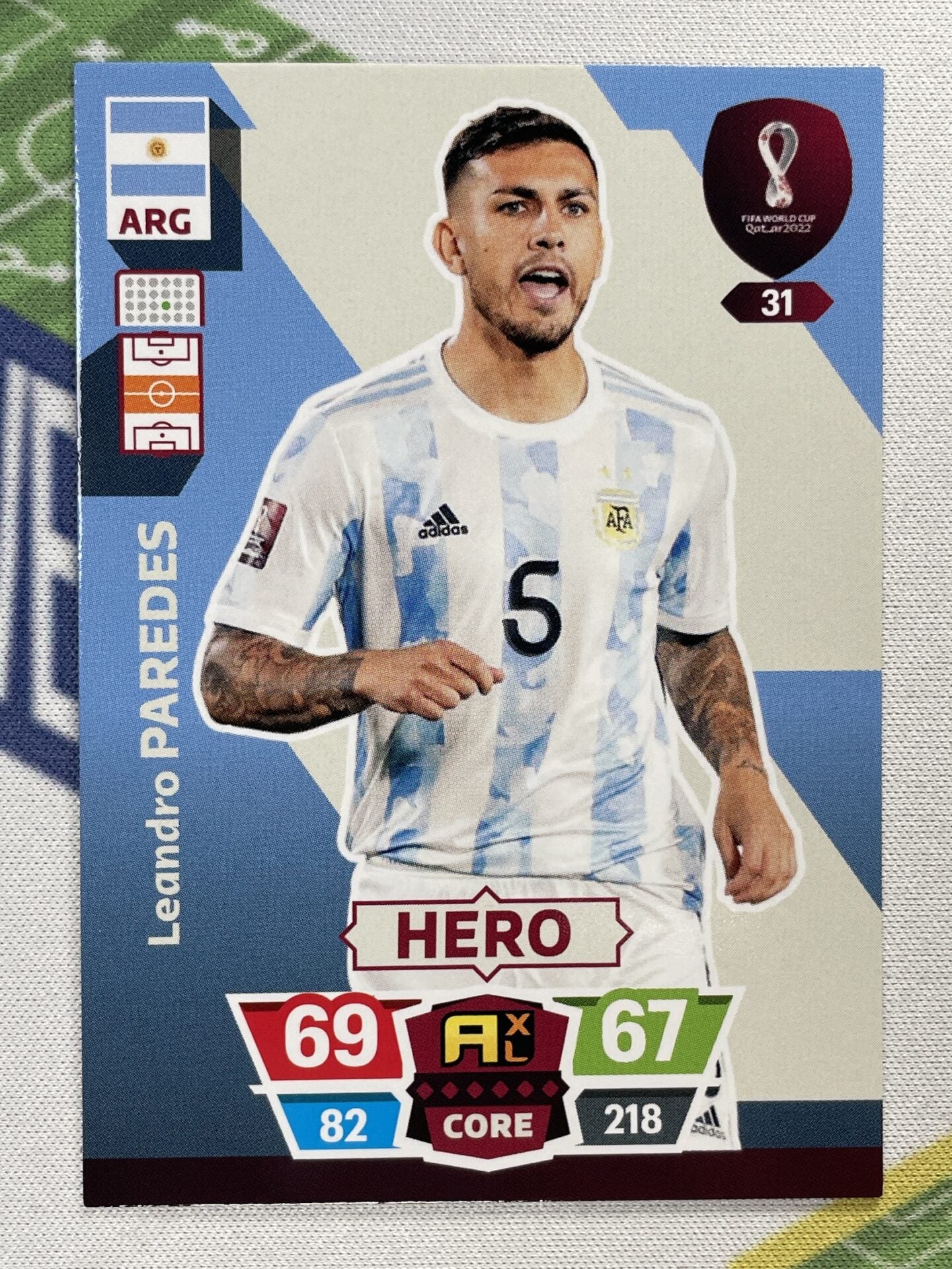 Leandro Paredes Argentina Panini World Cup 2022 Adrenalyn XL Card