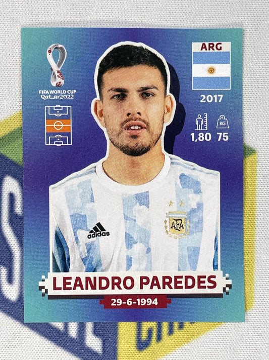 Leandro Paredes Argentina Panini World Cup 2022 Qatar Stickers