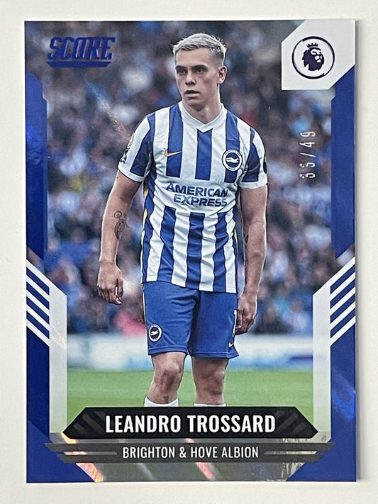 Leandro Trossard Brighton Base Blue Lava Parallel Panini Premier League Score 2021 2022