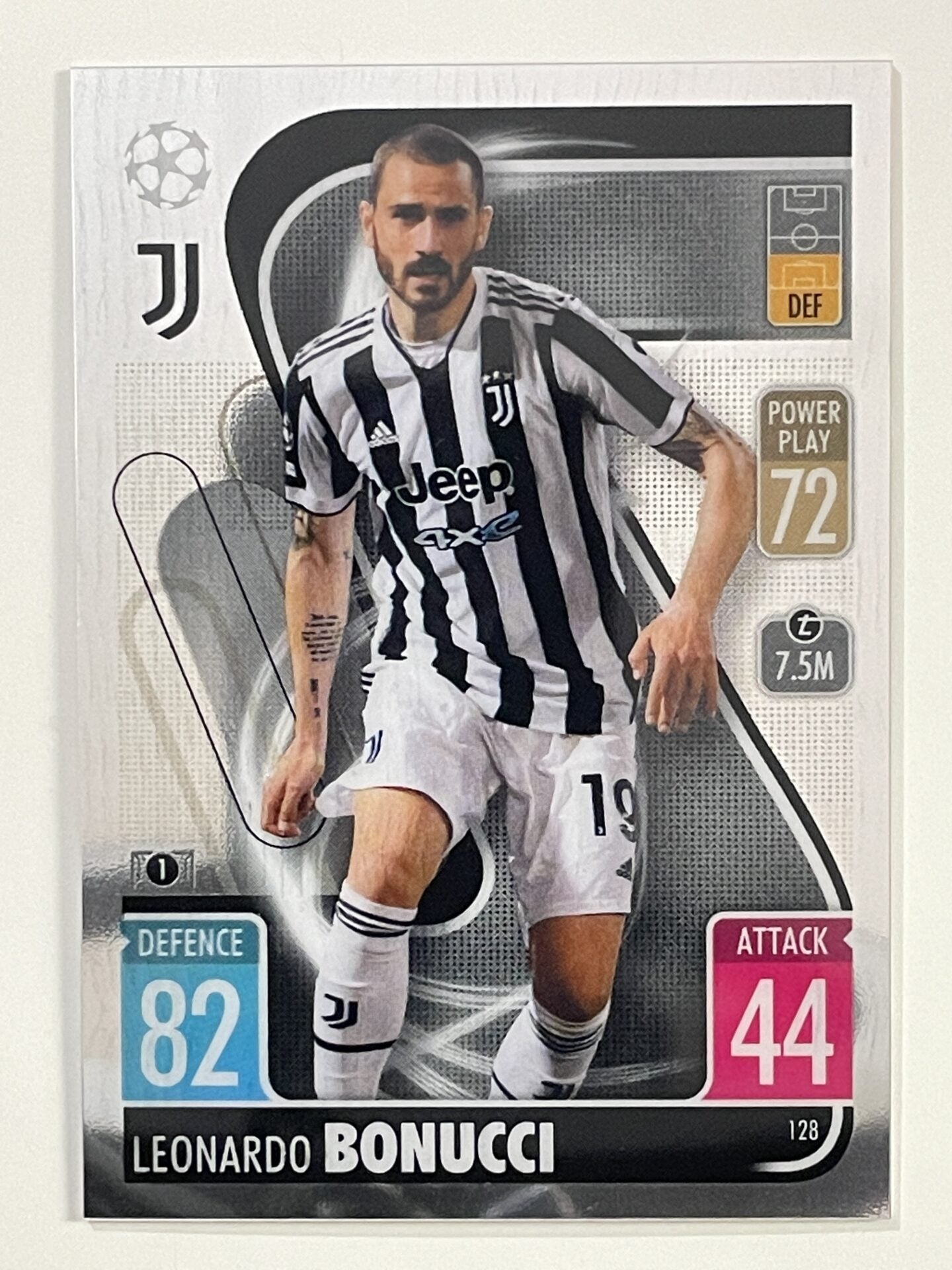 Leonardo Bonucci Juventus Topps Match Attax Chrome 2021 2022 Football Card