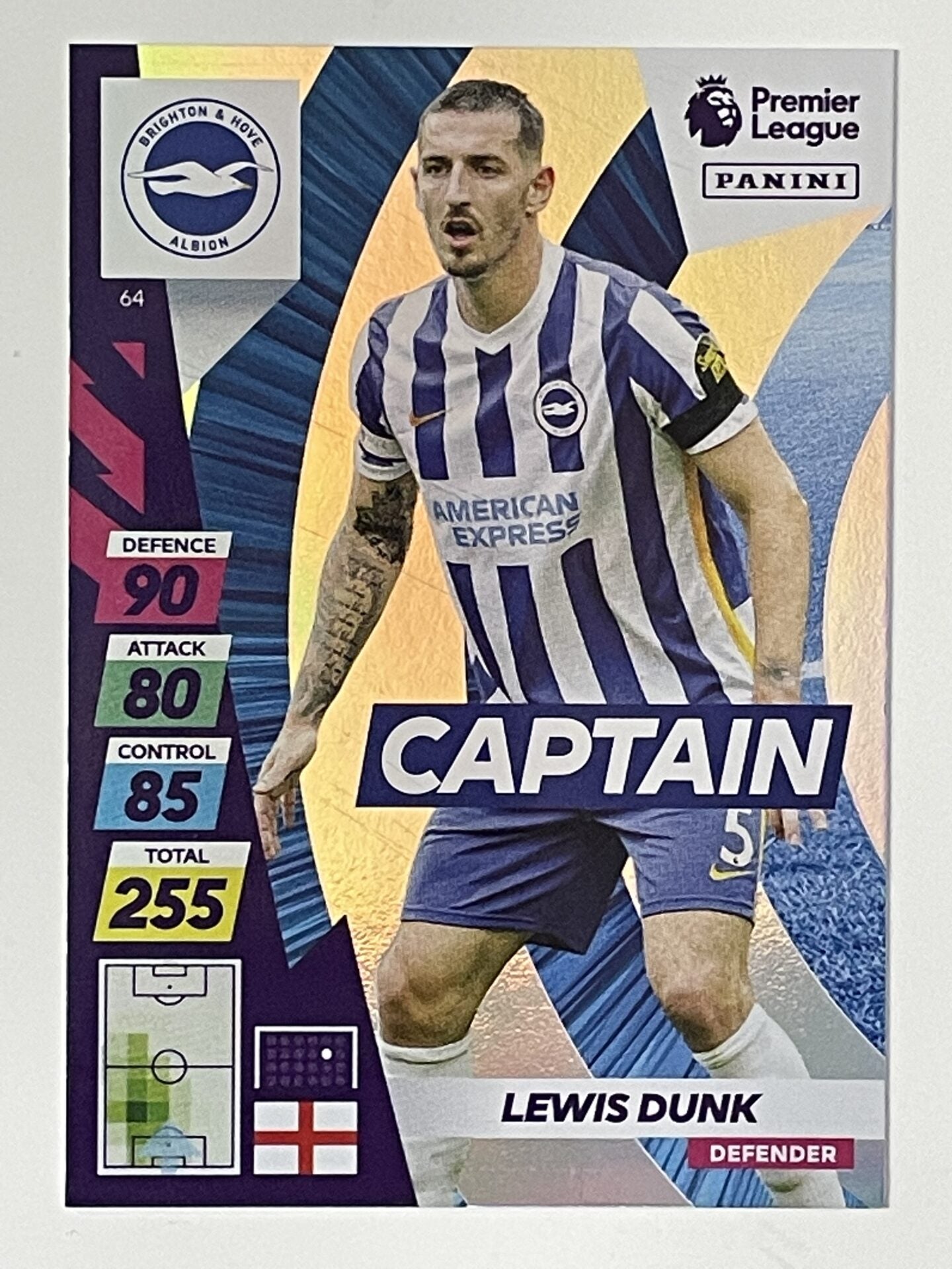 Lewis Dunk Brighton Captain Panini Adrenalyn XL PLUS Premier League 2021 2022