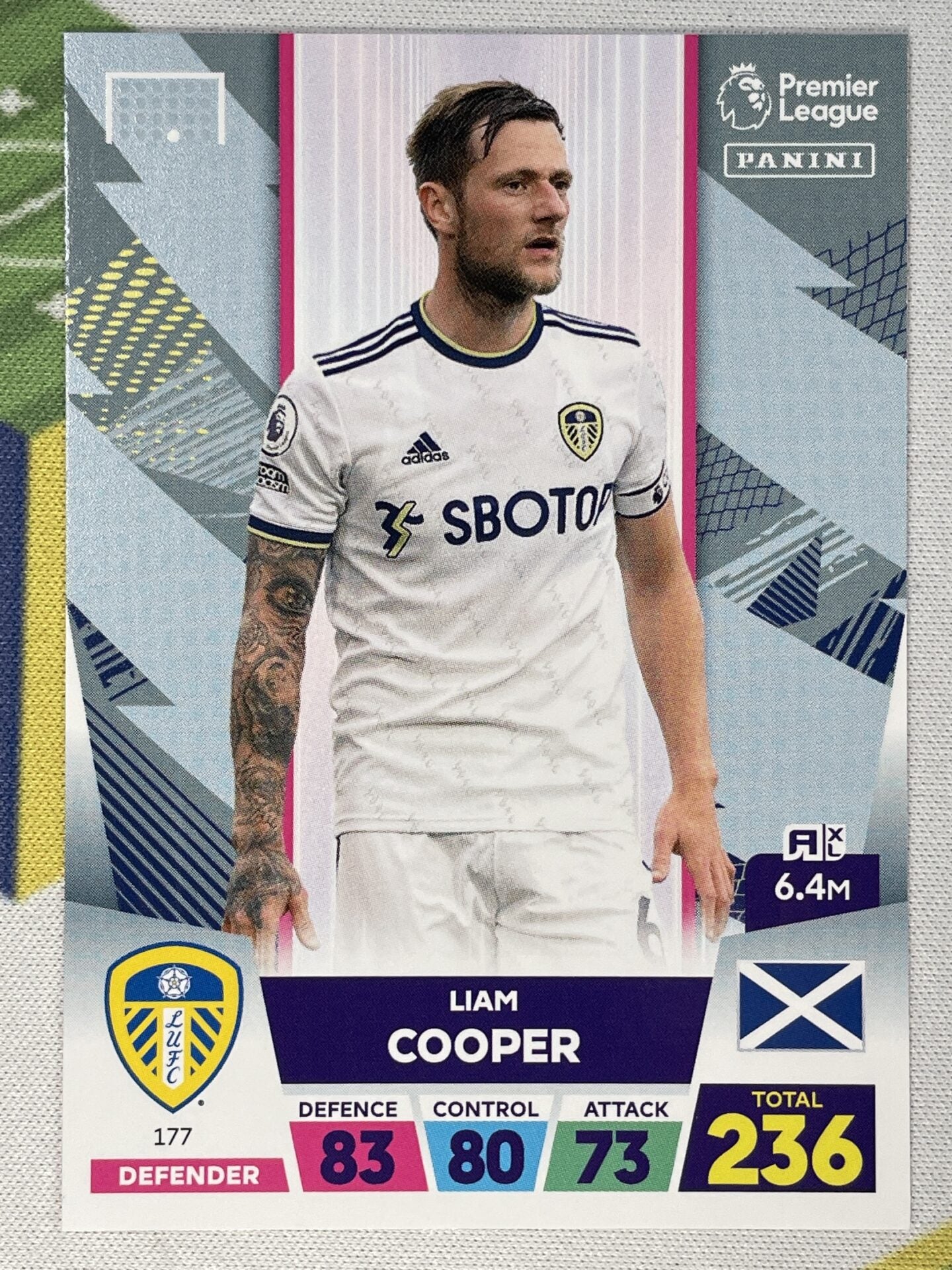 Liam Cooper Leeds Panini Premier League Adrenalyn XL 2023 Card