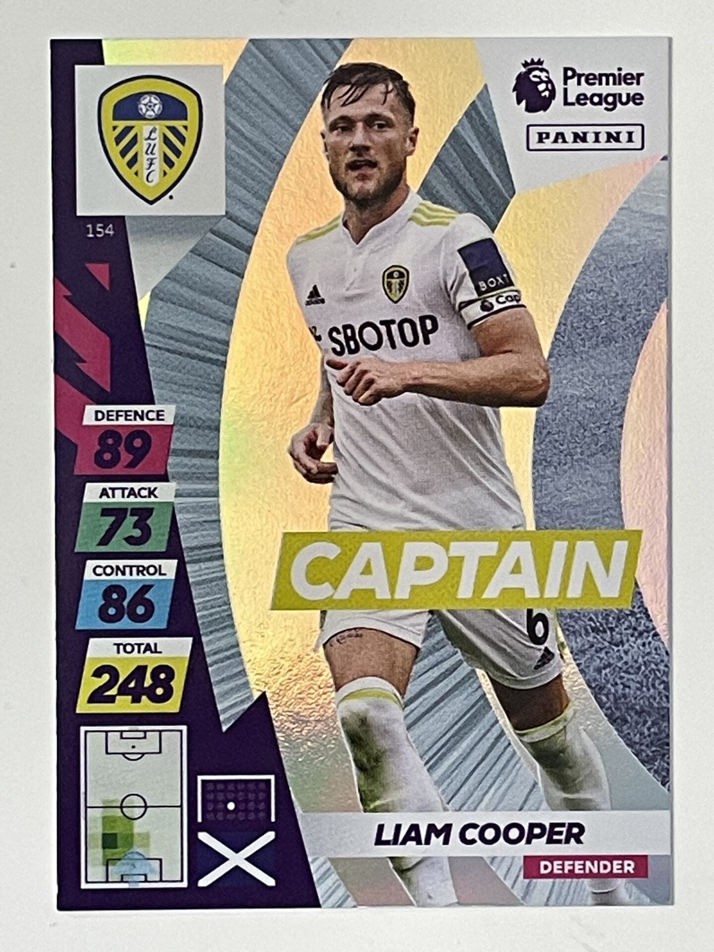 Liam Cooper Leeds United Captain Panini Adrenalyn XL PLUS Premier League 2021 2022