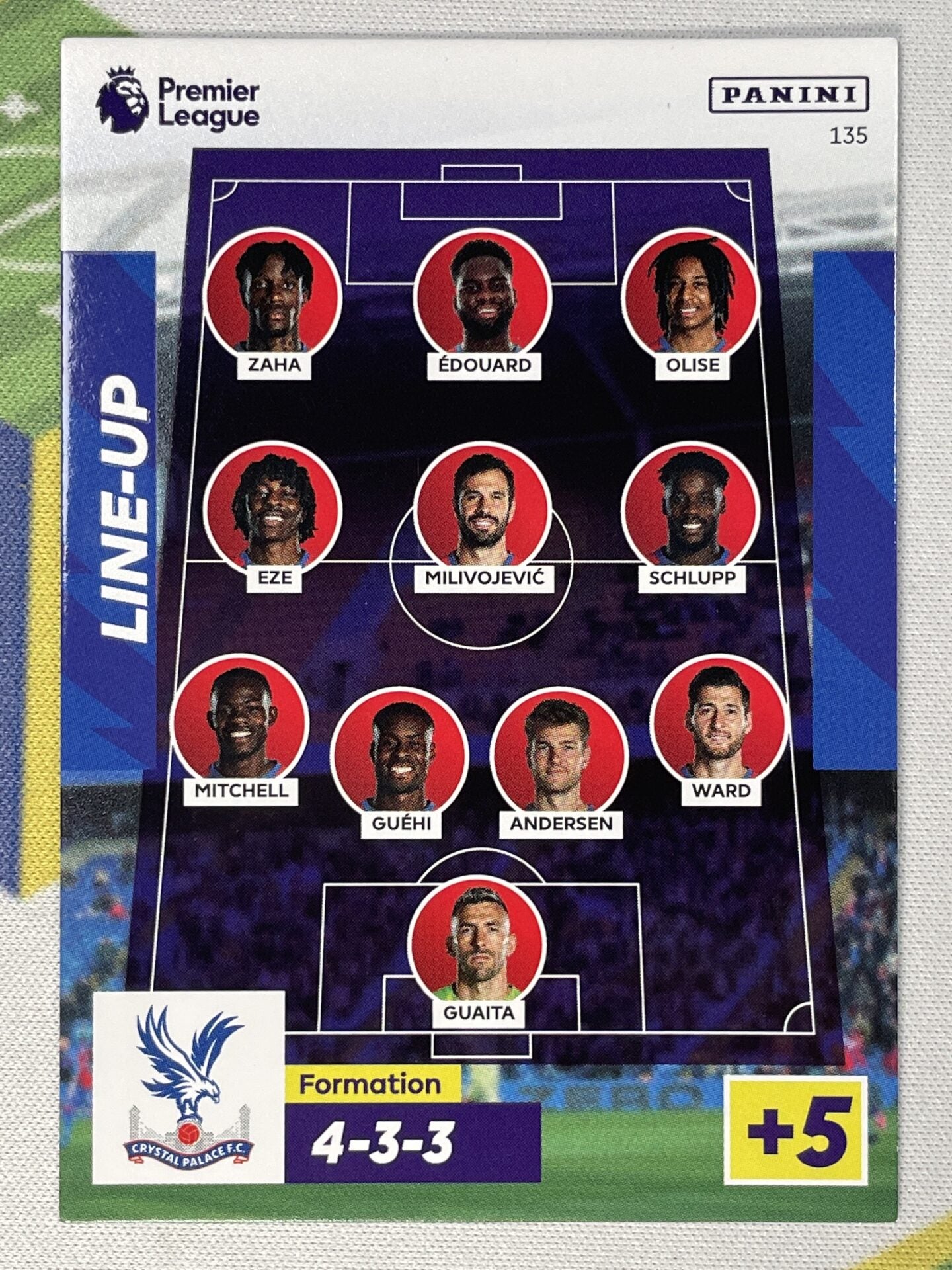 Lineup Crystal Palace Panini Premier League Adrenalyn XL 2023 Card