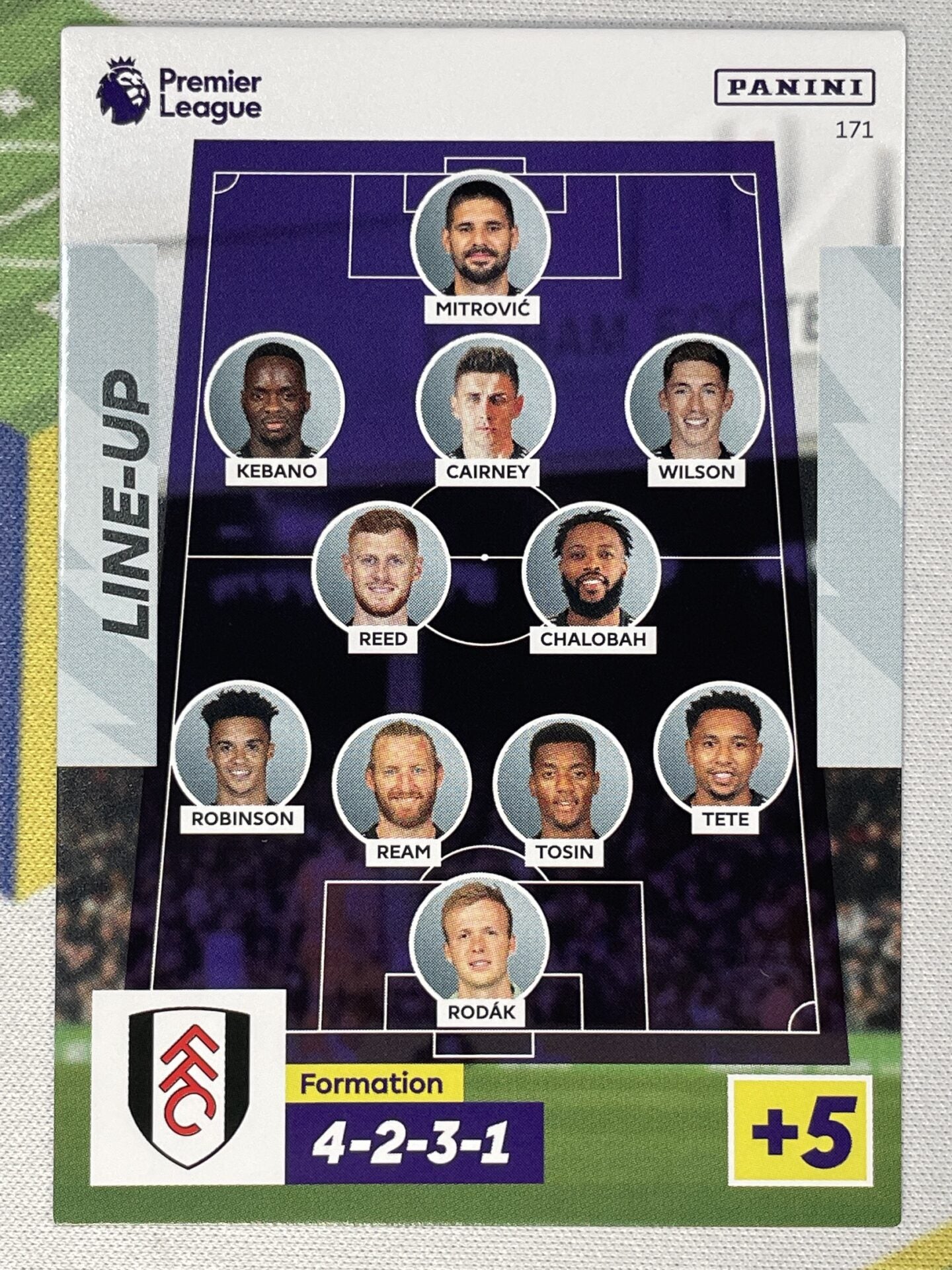 Lineup Fulham Panini Premier League Adrenalyn XL 2023 Card