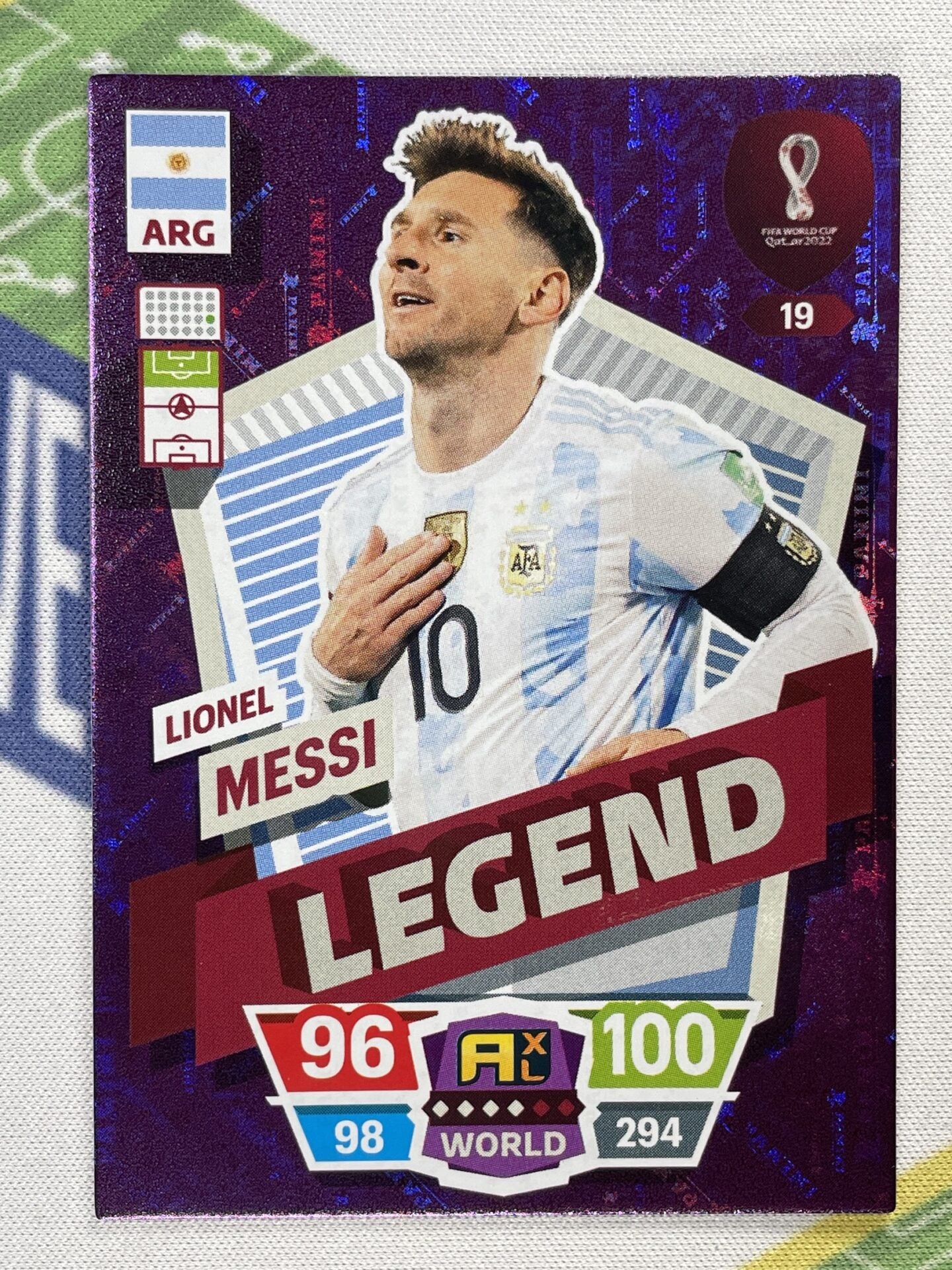 Lionel Messi Argentina Legend Panini World Cup 2022 Adrenalyn XL Card