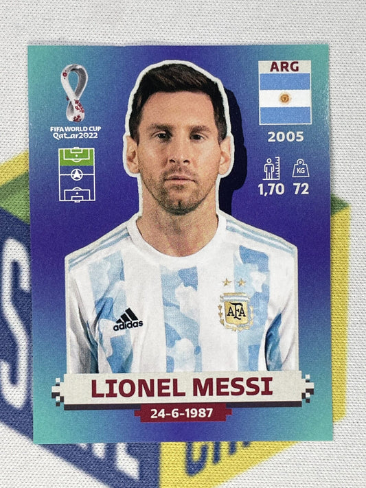 Lionel Messi Argentina Panini World Cup 2022 Qatar Stickers