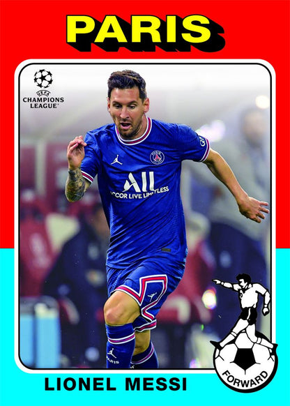 Lionel Messi Topps Champions League 2021:22 hobby box card