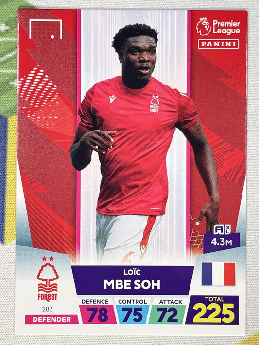 Loic Mbe Soh Nottingham Forest Panini Premier League Adrenalyn XL 2023 Card